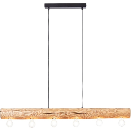 Trabo 115 pine wooden beam with lamps Brilliant