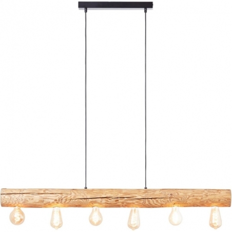 Trabo 115 pine wooden beam with lamps Brilliant