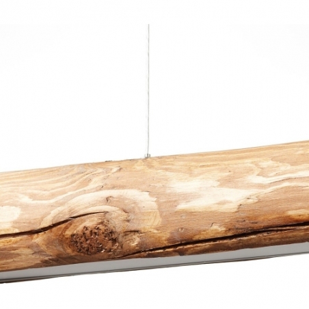 Stylowa Lampa belka drewniana Odun 115 LED sosna barwiona Brilliant nad biurko i stół