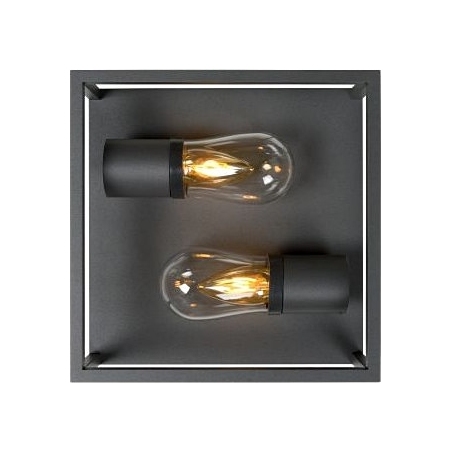 Carlyn black square outdoor ceiling light Lucide