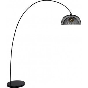 Mesh black mesh arched floor lamp Lucide 2