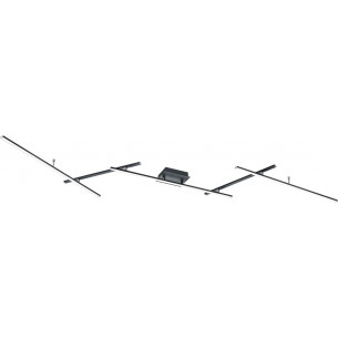 Stylowa Lampa sufitowa nowoczesna z pilotem Arvin LED czarna Trio do salonu i sypialni 2