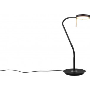 Monza black desk lamp with dimmer Trio