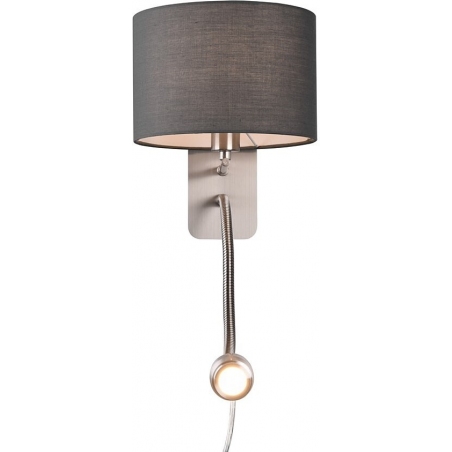 Hotel nickel matt&amp;grey wall lamp with shade Trio