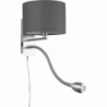 Hotel nickel matt&amp;grey wall lamp with shade Trio