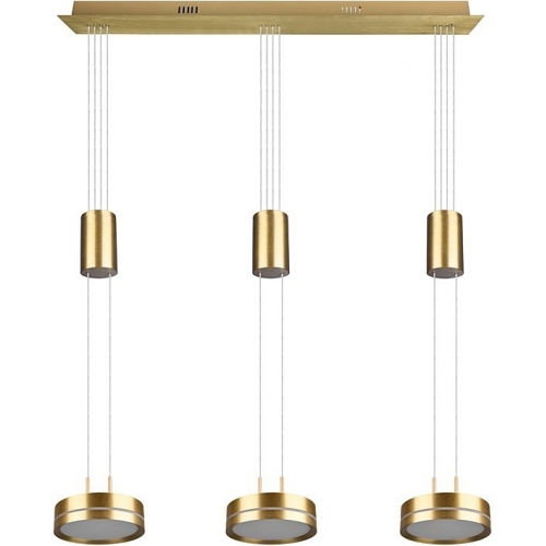 Stylowa Lampa mosiężna wisząca Franklin III LED Trio na wyspę i stół