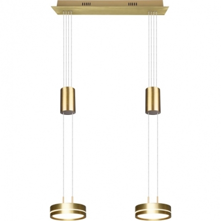Stylowa Lampa mosiężna wisząca Franklin II LED Trio na wyspę i stół