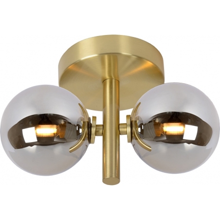Tycho brass glass double wall lamp Lucide