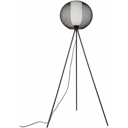 Filo black matt wire ball floor lamp Trio