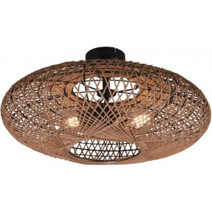 Hedda brown rattan ceiling lamp boho Trio