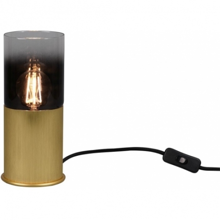Robin brass&amp;smoked glass table lamp Trio