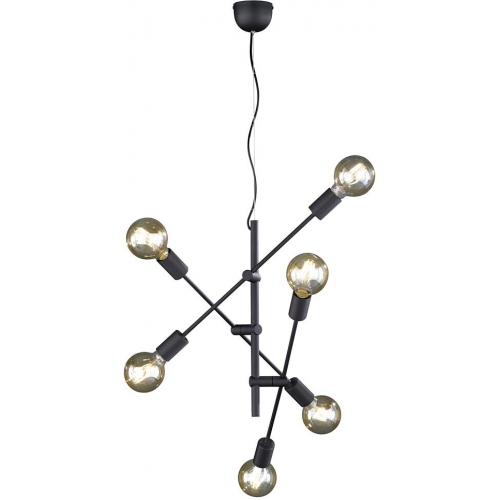 Cross VI black loft bulbs pendant lamp Trio