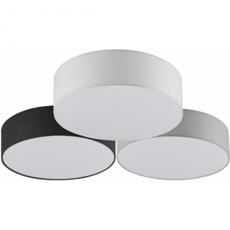 Lugano 65 white&amp;grey&amp;black ceiling lamp with shade Trio