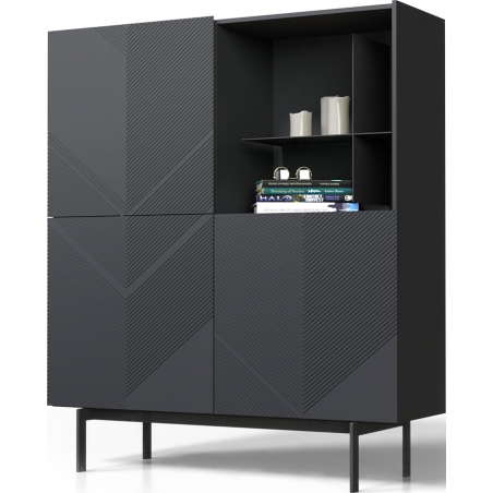 Jukebox 121 graphite cabinet with shelfs Midsty