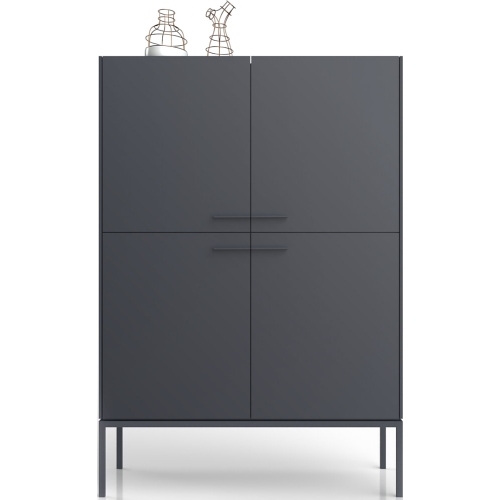 Intre 100 graphite cabinet with shelfs Midsty
