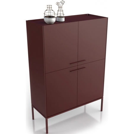 Intre 100 maroon cabinet with shelfs Midsty
