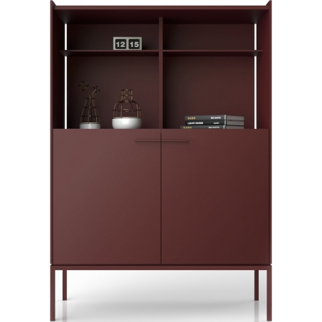 Demi 100 maroon cabinet with shelfs Midsty