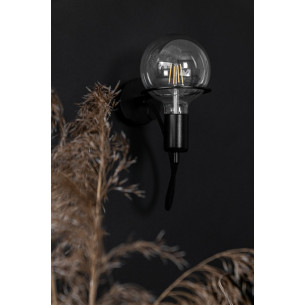 Loft Metal Wall black wall lamp with LED bulb  Kolorowe kable