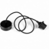 Lampa wisząca żarówka na kablu Loft Metal Cap&Ring czarna Kolorowe kable do kuchni i sypialni