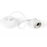 Loft Metal Ring white "bulb" pendant lamp Kolorowe kable