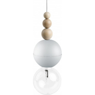 Loft Bala white&amp;elderberry "bulb" pendant lamp Kolorowe kable