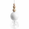 Loft Bala white&amp;elderberry "bulb" pendant lamp Kolorowe kable