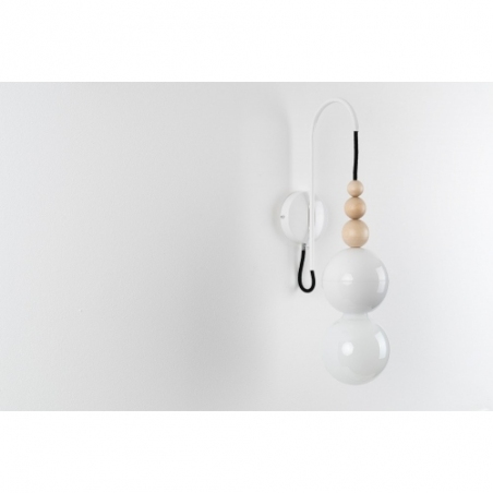 Loft Bala white&amp;carbon scandinavian hanging wall lamp Kolorowe kable