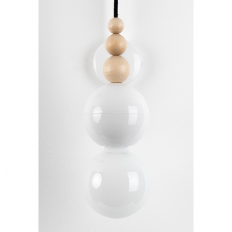 Loft Bala white&amp;carbon scandinavian hanging wall lamp Kolorowe kable