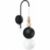 Loft Bala black&amp;white pearl scandinavian hanging wall lamp Kolorowe kable