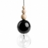 Loft Bala black gloss&amp;zebra "bulb" pendant lamp Kolorowe kable