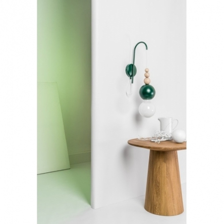 Loft Bala dark green&amp;elderberry scandinavian hanging wall lamp Kolorowe kable