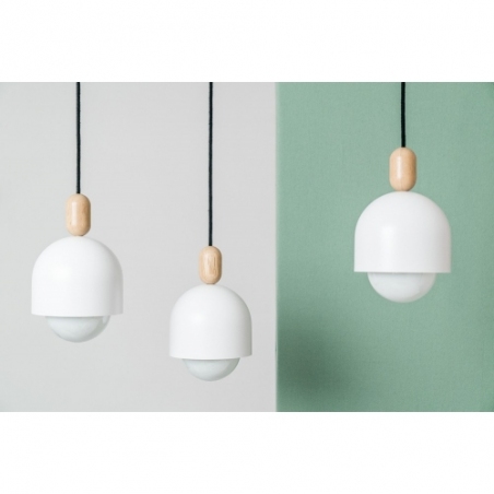 Loft Ovoi 17 white&amp;carbon scandinavian pendant lamp Kolorowe kable