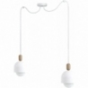 Lampa wisząca skandynawska Loft Ovoi II biały/biała perła Kolorowe kable nad stół