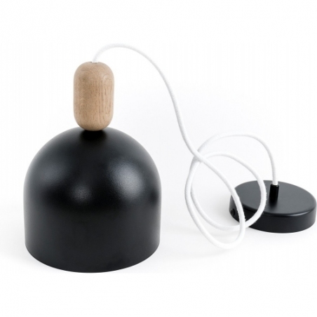 Lampa wisząca skandynawska Loft Ovoi 17 czarny/biała perła Kolorowe kable do kuchni i sypialni