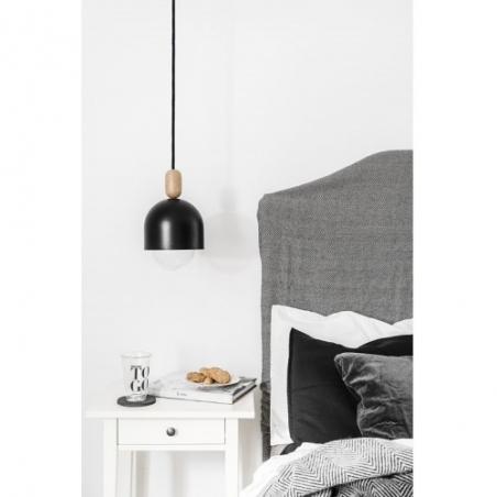 Lampa wisząca skandynawska Loft Ovoi 17 czarny/węgiel kamienny Kolorowe kable do kuchni i sypialni