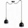 Loft Ovoi II black&amp;carbon scandinavian pendant lamp Kolorowe kable