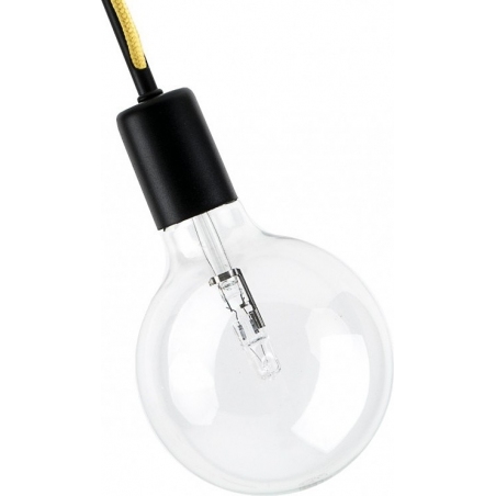 Loft Tubo 2 black&amp;spanish lemon "bulbs" semi flush ceiling light with arms Kolorowe kable