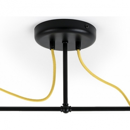 Loft Tubo 105 black&amp;spanish lemon "bulbs" semi flush ceiling light Kolorowe kable