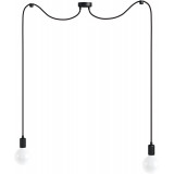 Loft Multi Metal Line II black&amp;black tulip "spider" pendant lamp Kolorowe kable
