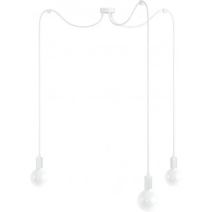 Loft Multi Metal Line III white&amp;elderberry "spider" pendant lamp Kolorowe kable