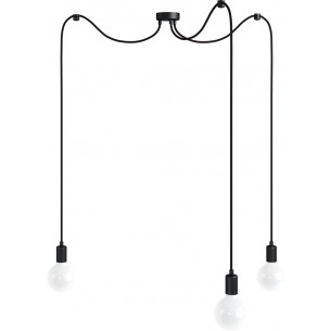 Loft Multi Metal Line III black&amp;black tulip "spider" pendant lamp Kolorowe kable