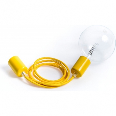 Loft Metal Line spanish lemon "bulb" pendant lamp Kolorowe kable