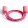 Loft Metal Line pink peony "bulb" pendant lamp Kolorowe kable
