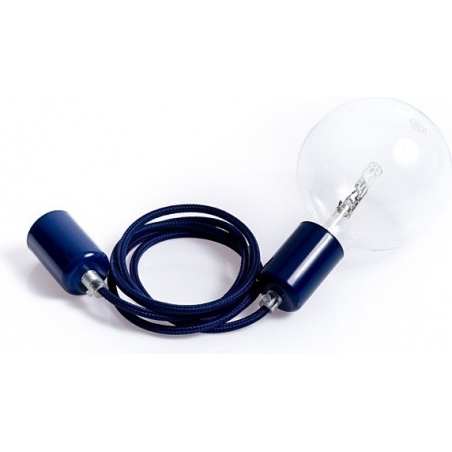Loft Metal Line blueberry "bulb" pendant lamp Kolorowe kable