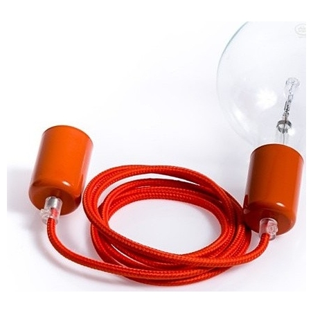 Lampa wisząca żarówka na kablu Loft Metal Line marchewkowa uczta Kolorowe kable do kuchni i sypialni