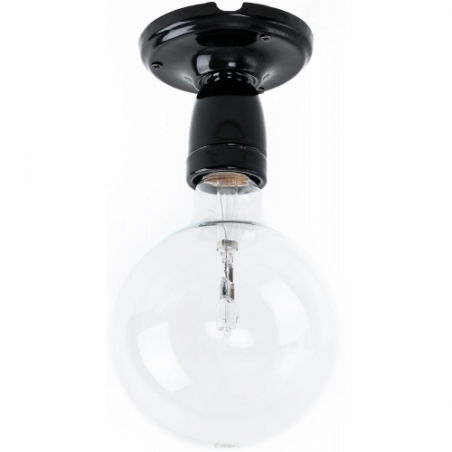 Loft Ceramic black "bulb" wall&amp;ceiling Kolorowe kable