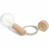 Loft Eco Line B linen "bulb" wooden pendant lamp Kolorowe kable