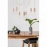 Loft Multi Eco Line B VII "spider" wooden pendant lamp Kolorowe kable