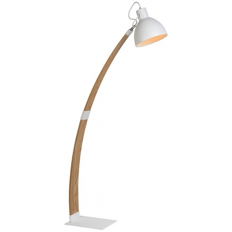 Curf white wooden floor lamp Lucide