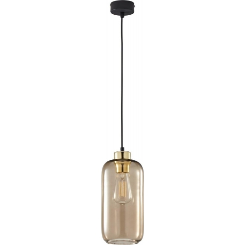 Stylowa Lampa wisząca szklana Marco Green 12 brązowa TK Lighting do salonu, kuchni i sypialni